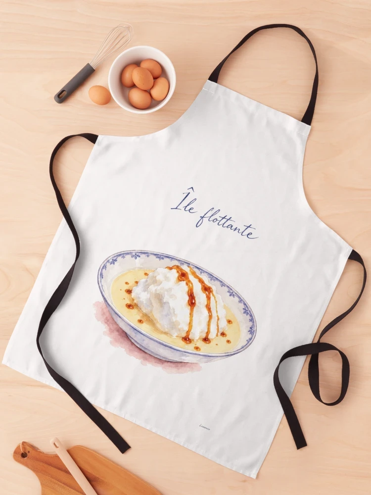 Île flottante nappée de caramel — Tablier