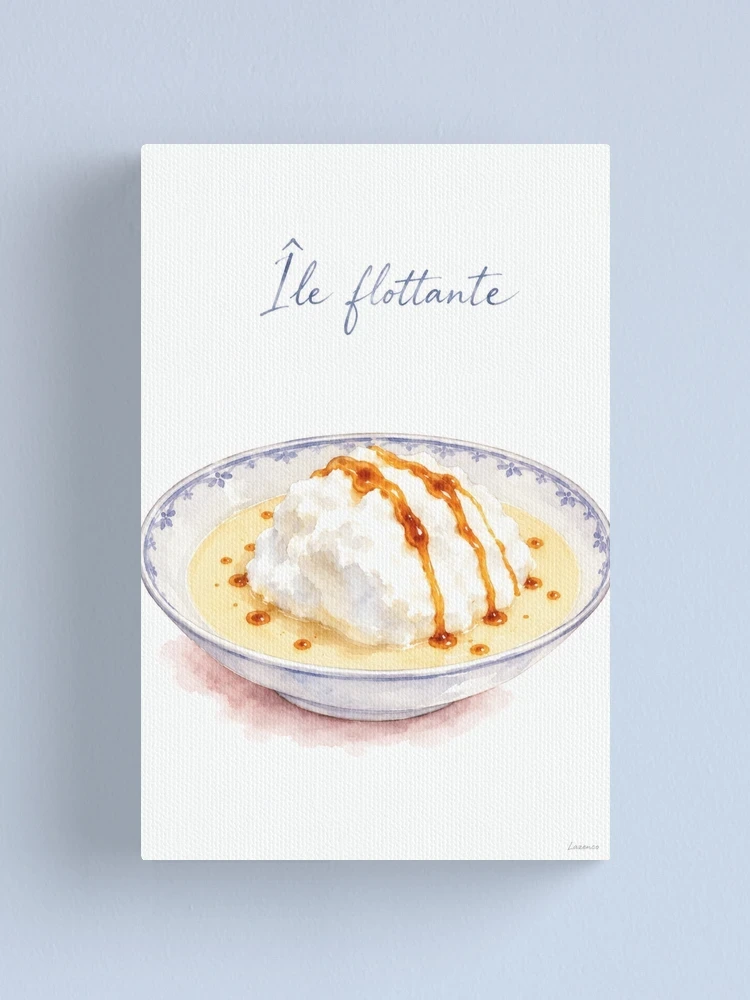 Île flottante nappée de caramel — Impression sur toile