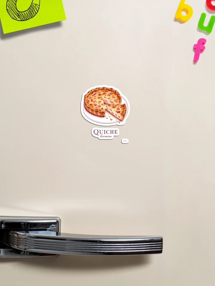 Quiche lorraine et sa part dorée — Magnet