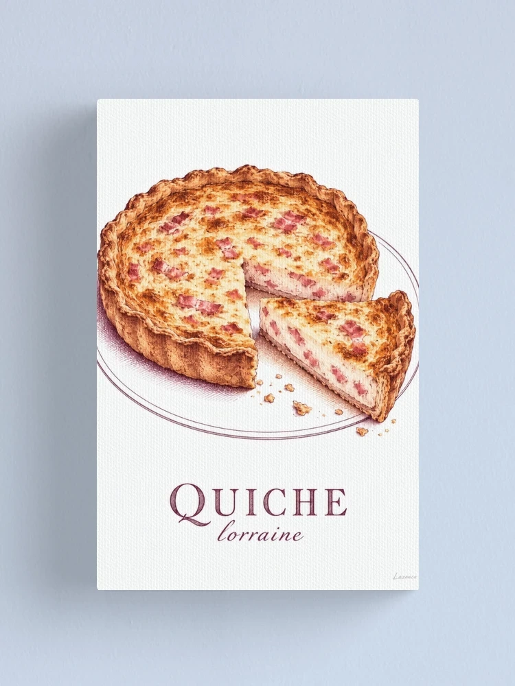 Quiche lorraine et sa part dorée — Impression sur toile