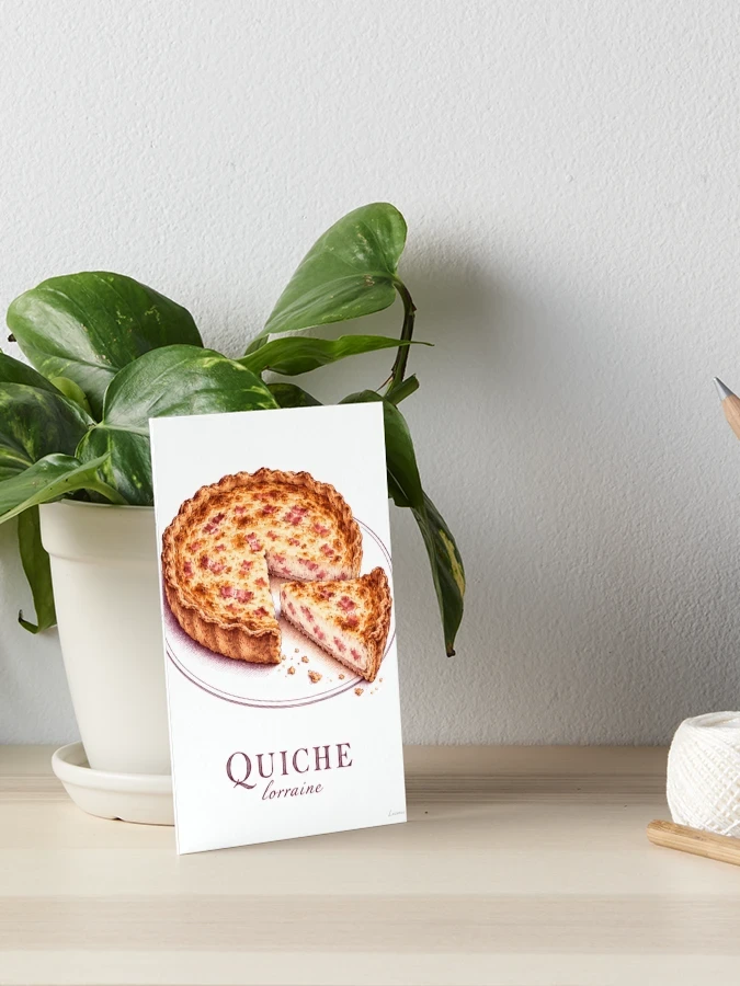 Quiche lorraine et sa part dorée — Impression rigide