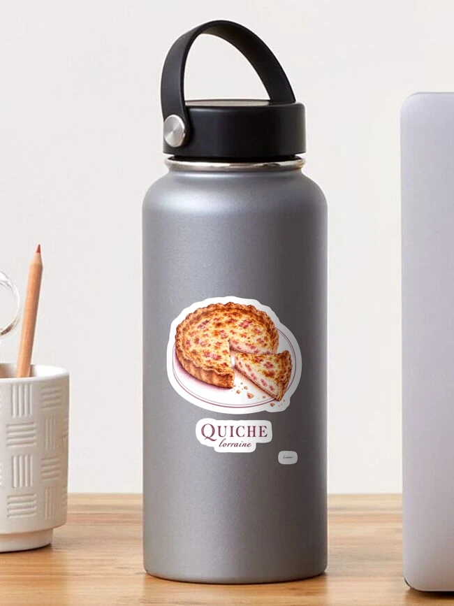 Quiche lorraine et sa part dorée — Sticker