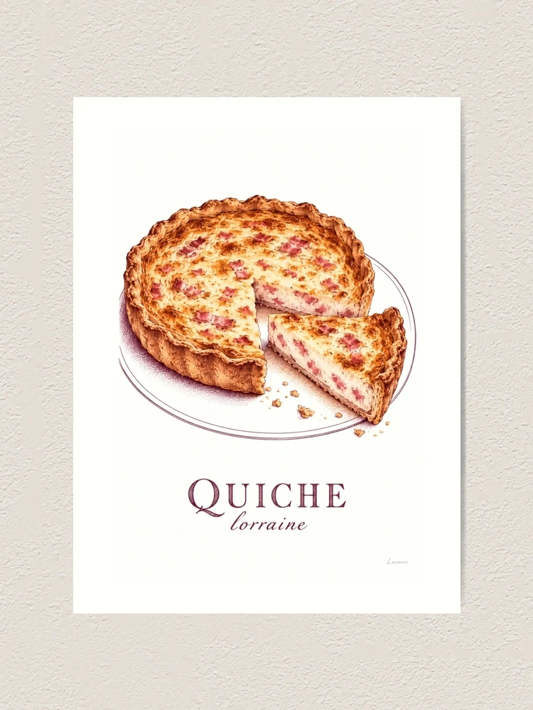 Quiche lorraine et sa part dorée — Impression artistique