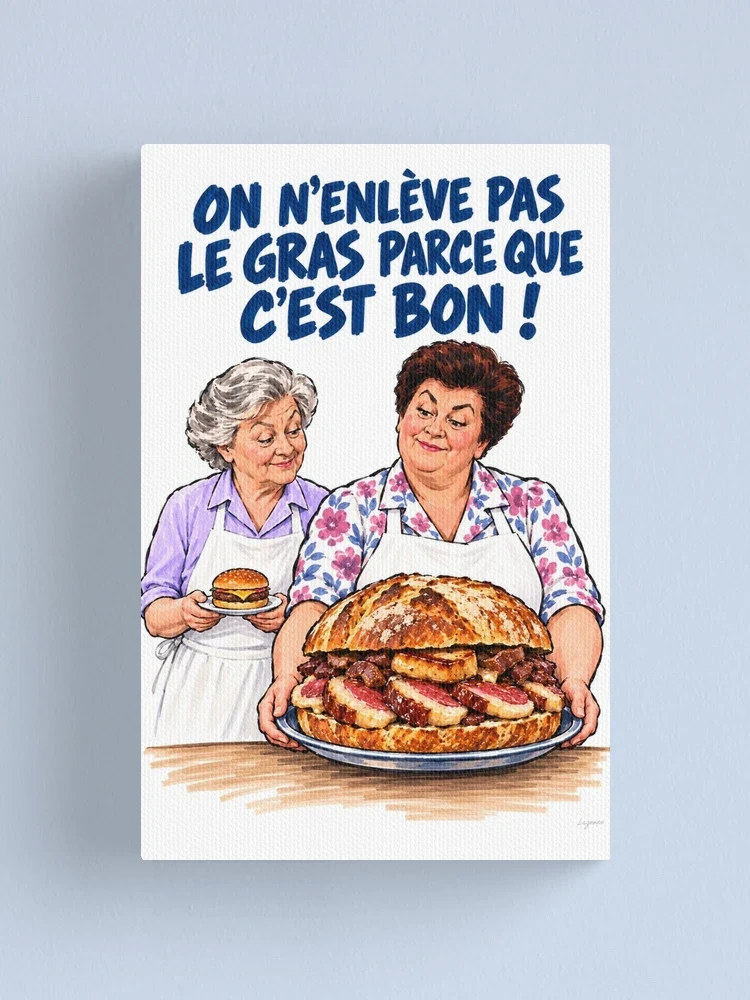 Maïté défend le gras du burger — Impression sur toile