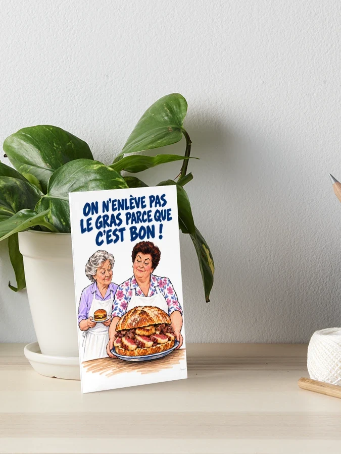 Maïté défend le gras du burger — Impression rigide
