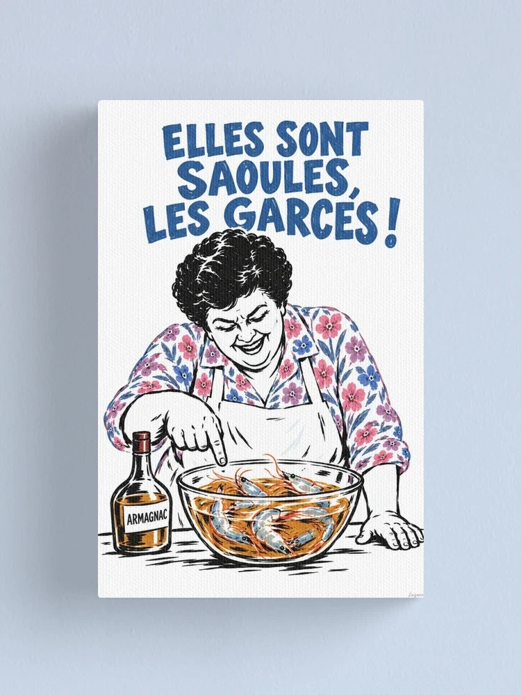 Maïté et les gambas à l’armagnac — Impression sur toile