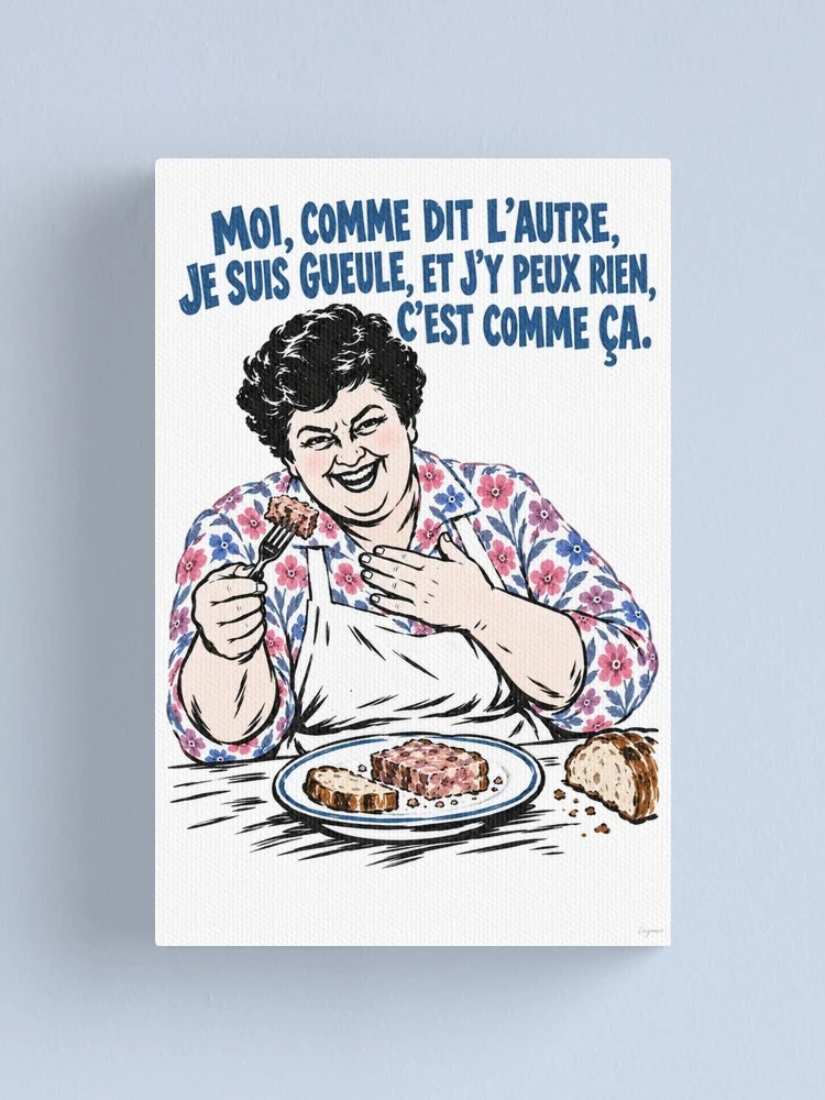 Maïté et la gourmandise sans détour — Impression sur toile