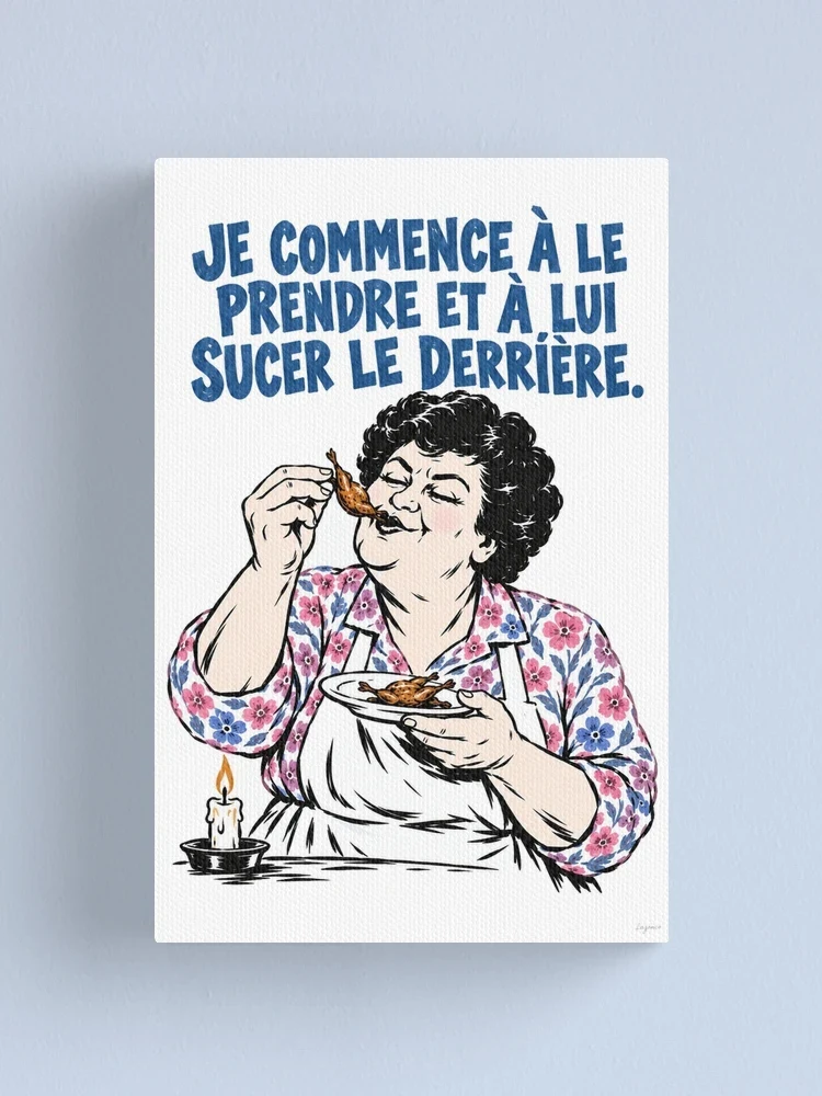 Maïté savoure son petit ortolan — Impression sur toile