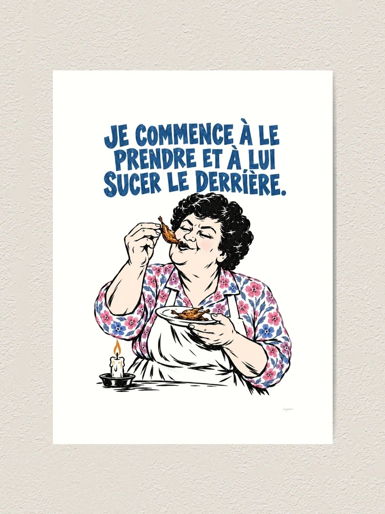 Maïté savoure son petit ortolan — Impression artistique