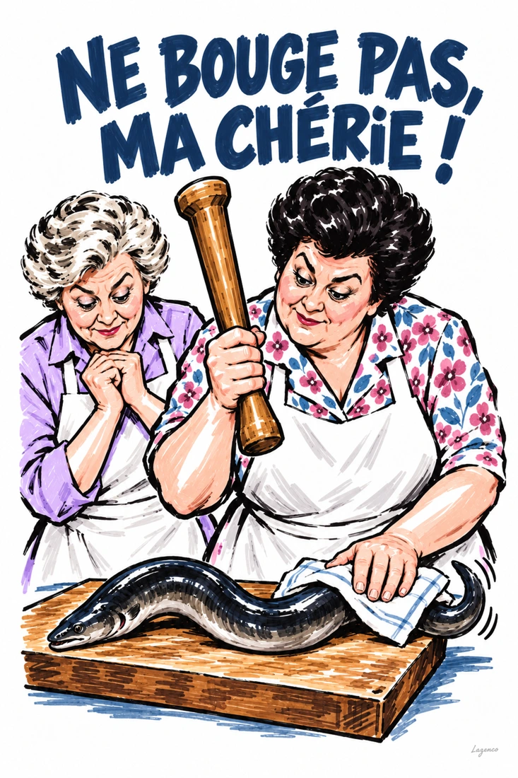Maïté et son anguille récalcitrante