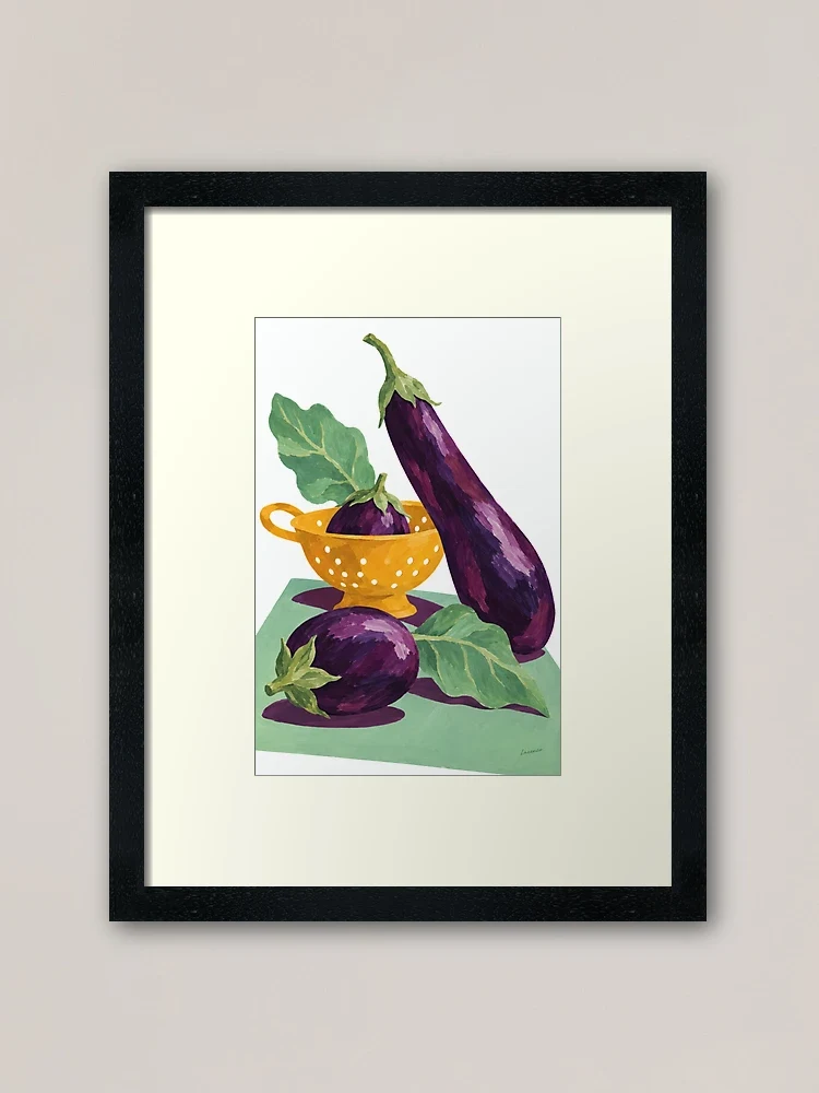 Aubergines en majesté — Impression encadrée