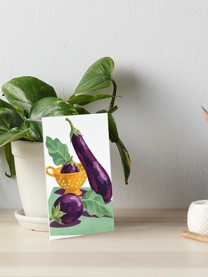 Aubergines en majesté — Impression rigide