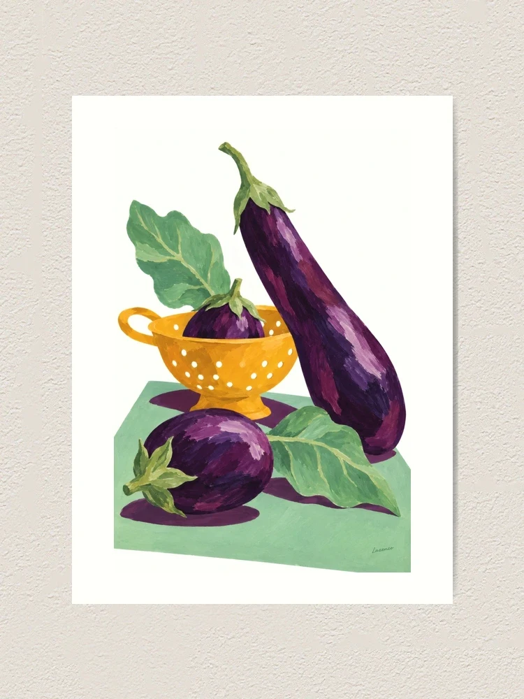 Aubergines en majesté — Impression artistique