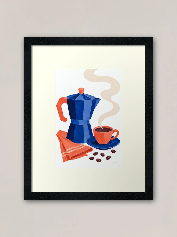 Café à contretemps — Impression encadrée