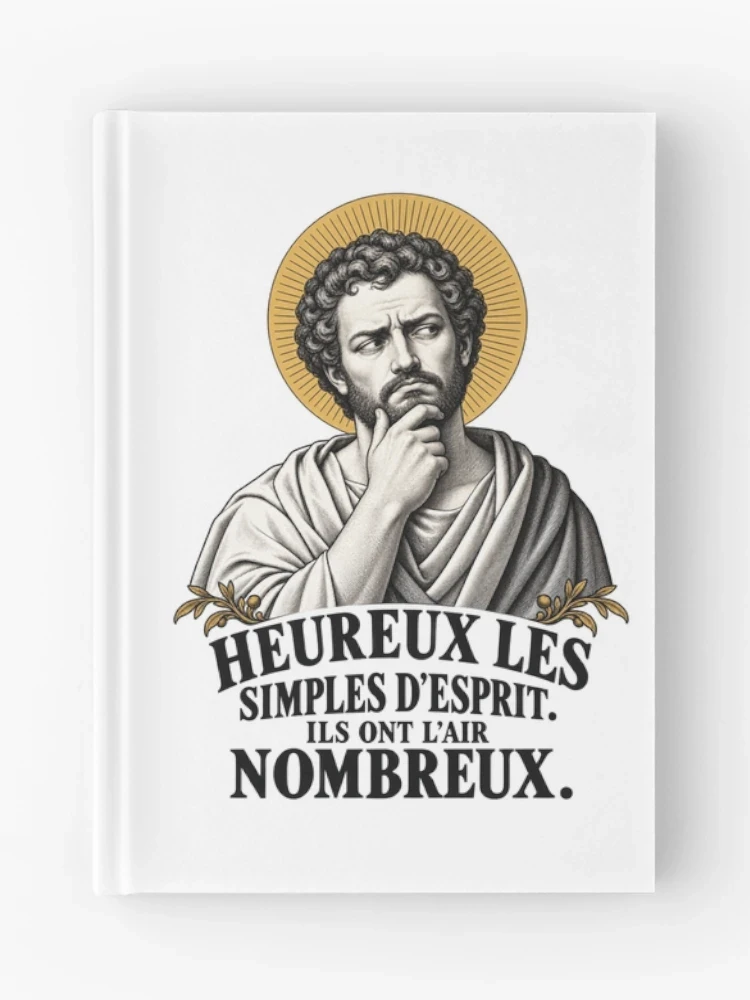 Heureux les simples d’esprit. Ils ont l’air nombreux. — Carnet relié