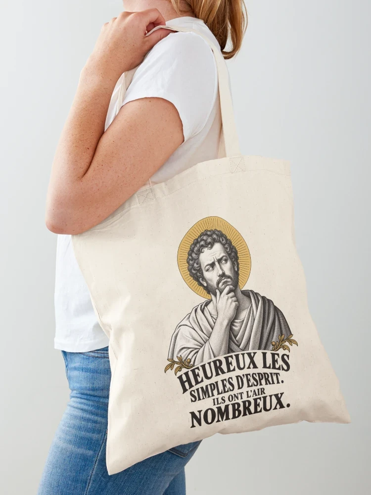 Heureux les simples d’esprit. Ils ont l’air nombreux. — Sac en coton