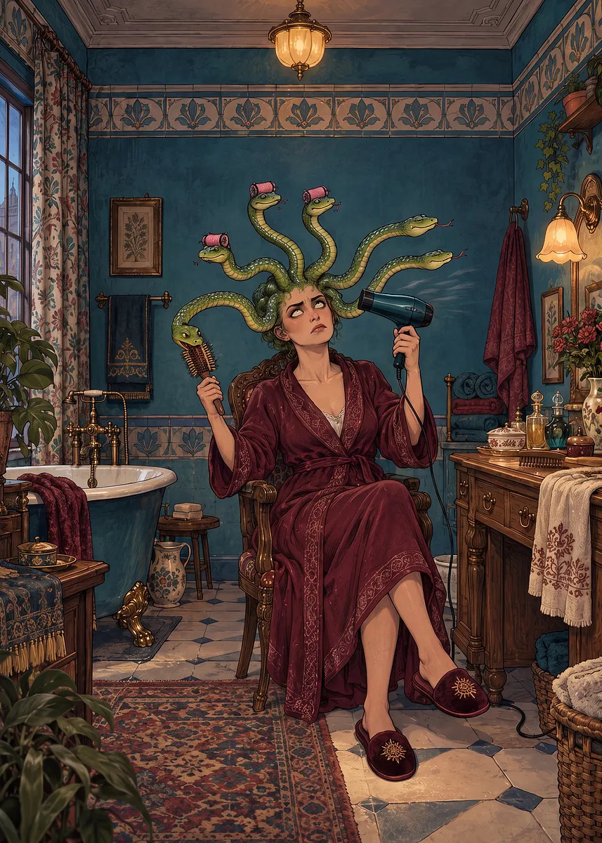 Méduse, le brushing impossible