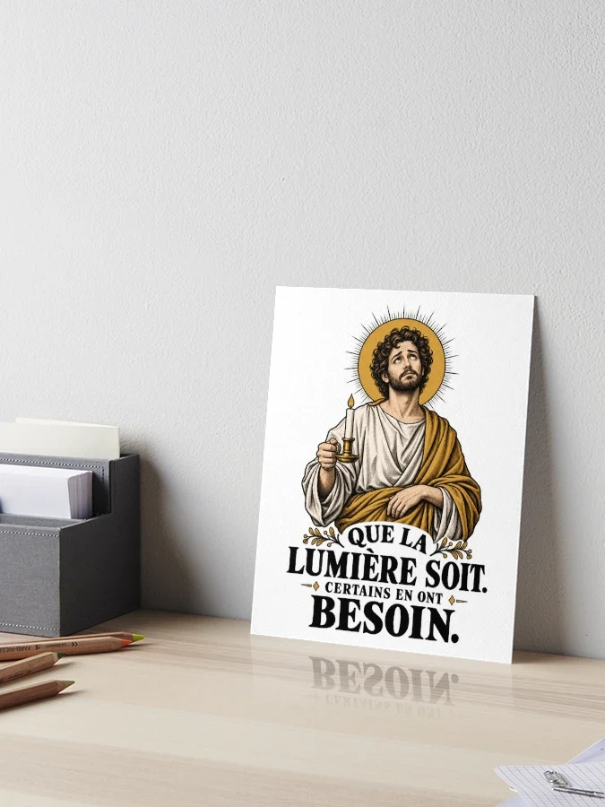 Que la lumière soit. Certains en ont besoin — Impression rigide