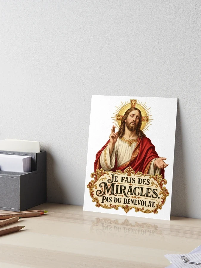 Je fais des miracles. Pas du bénévolat — Impression rigide