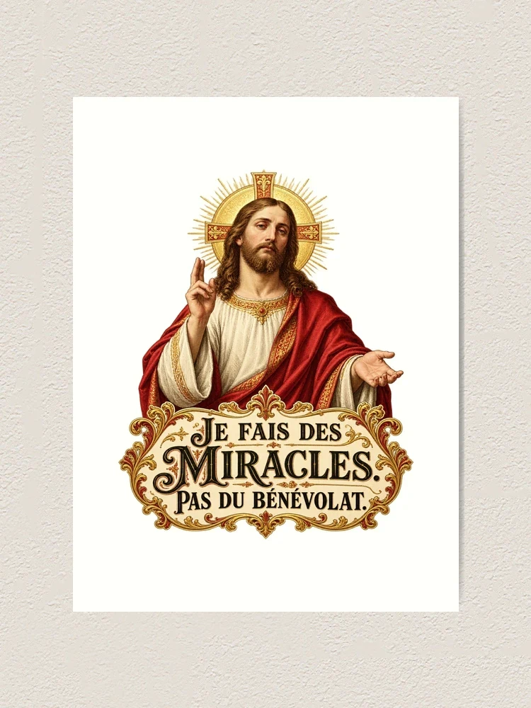 Je fais des miracles. Pas du bénévolat — Impression artistique