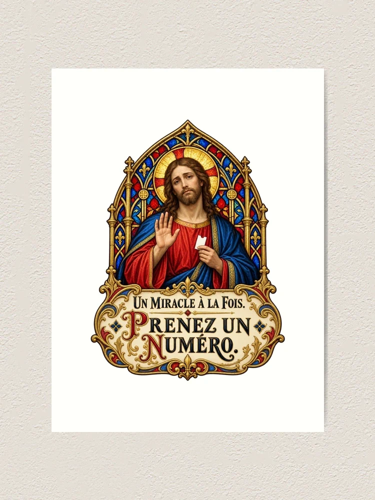 Un miracle à la fois. Prenez un numéro — Impression artistique
