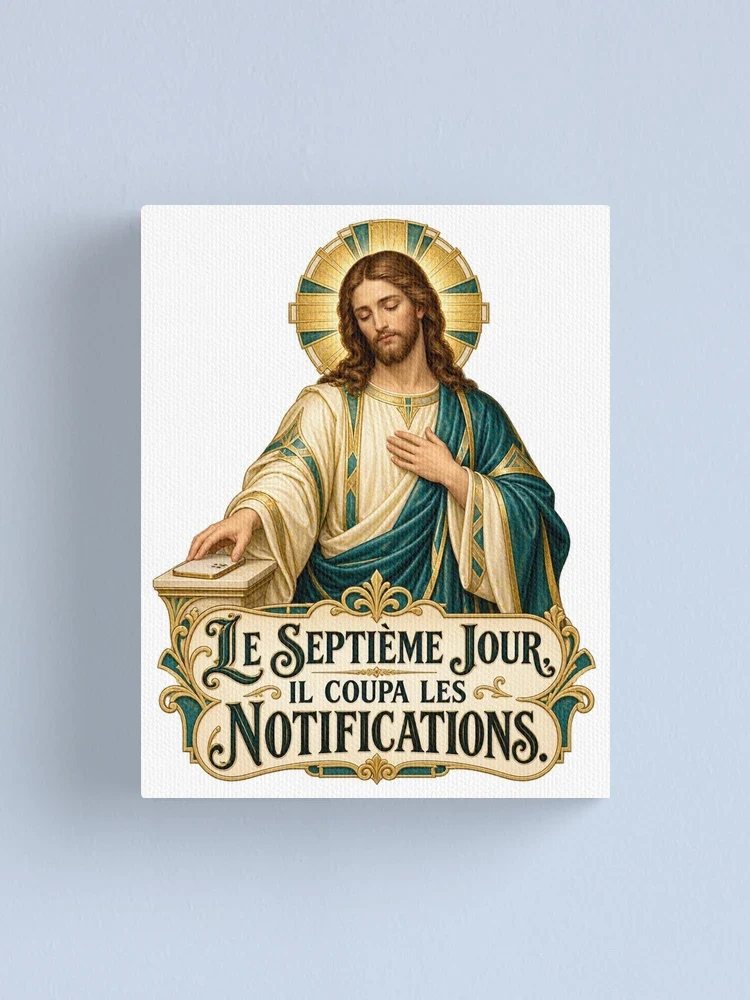 Le septième jour, il coupa les notifications — Impression sur toile