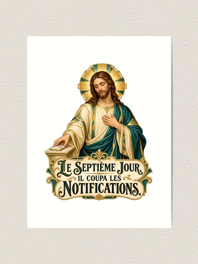 Le septième jour, il coupa les notifications — Impression artistique