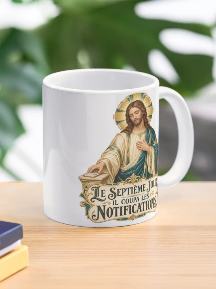 Le septième jour, il coupa les notifications — Mug classique