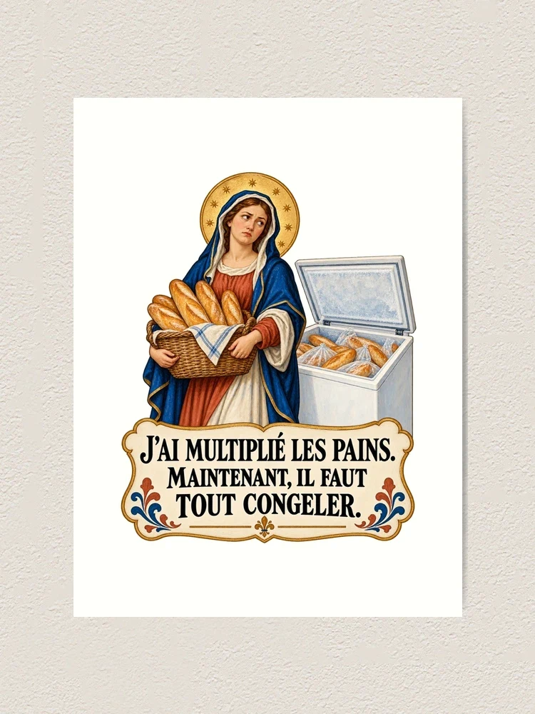 J’ai multiplié les pains. Maintenant, il faut tout congeler — Impression artistique