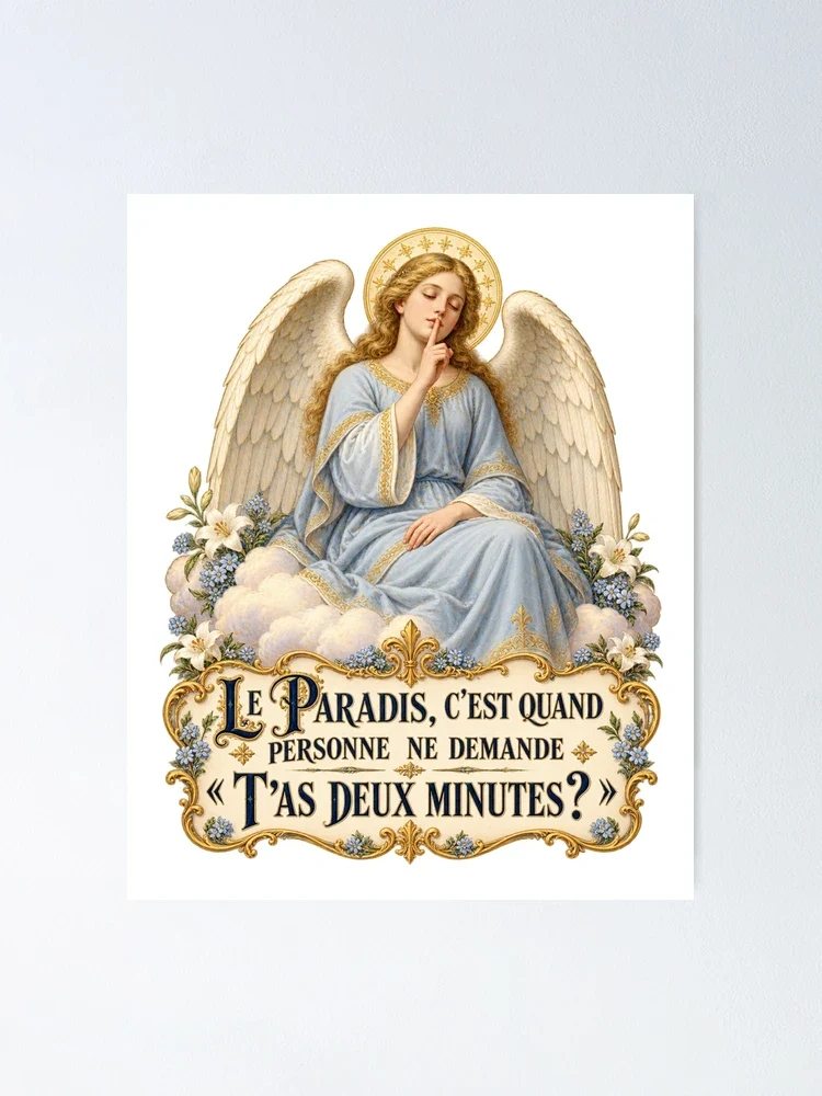 Le paradis, c’est quand personne ne demande « t’as deux minutes ? » — Poster