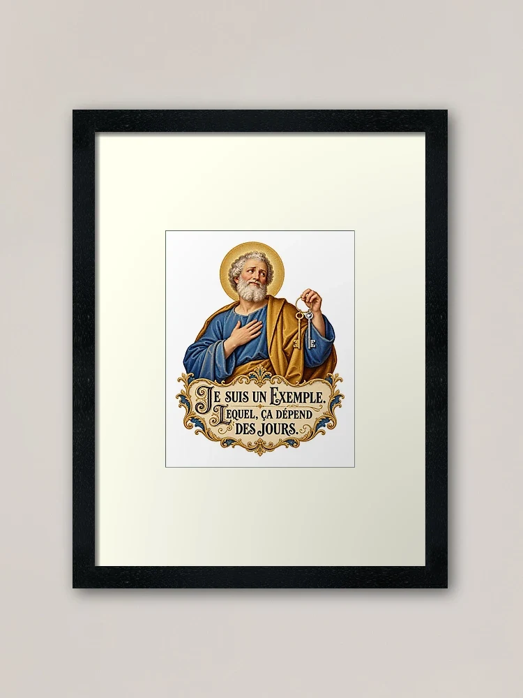 Je suis un exemple. Lequel, ça dépend des jours — Impression encadrée