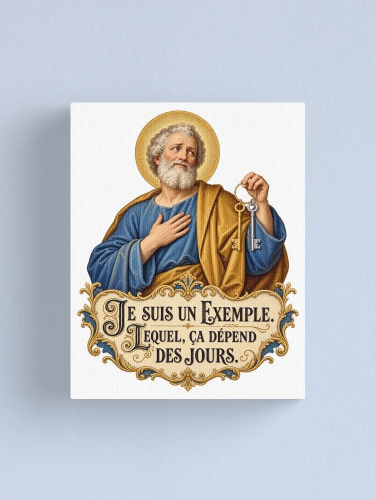 Je suis un exemple. Lequel, ça dépend des jours — Impression sur toile