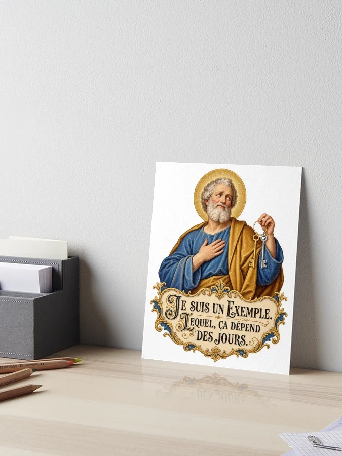 Je suis un exemple. Lequel, ça dépend des jours — Impression rigide