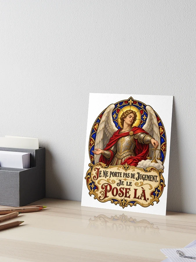 Je ne porte pas de jugement. Je le pose là — Impression rigide