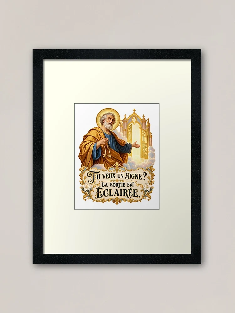 Tu veux un signe ? La sortie est éclairée — Impression encadrée
