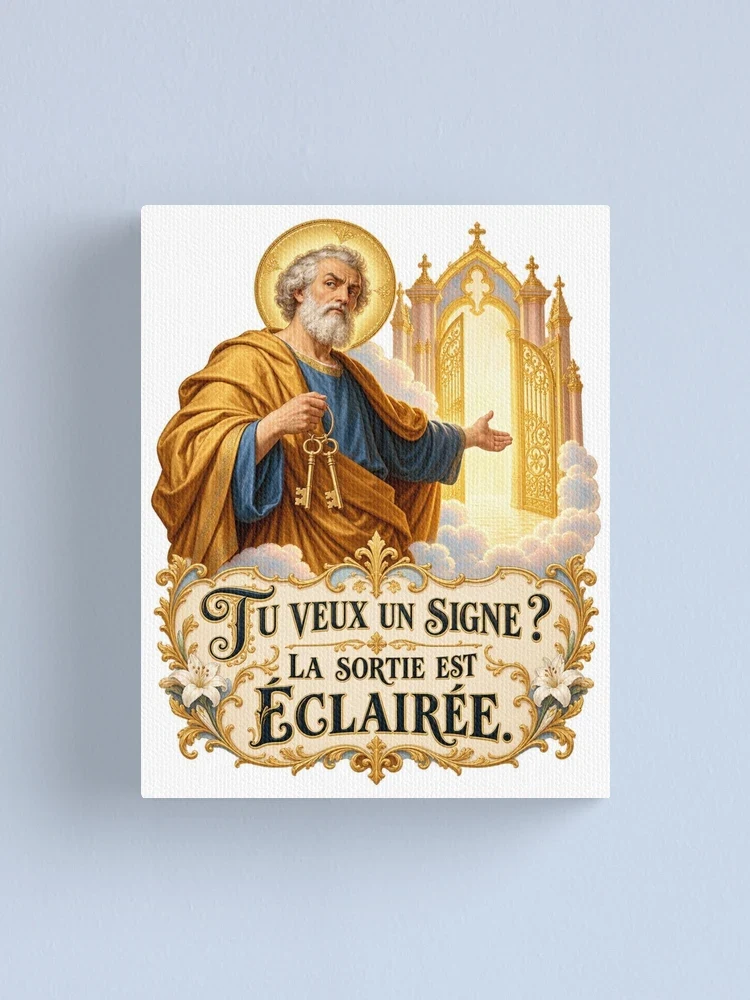 Tu veux un signe ? La sortie est éclairée — Impression sur toile