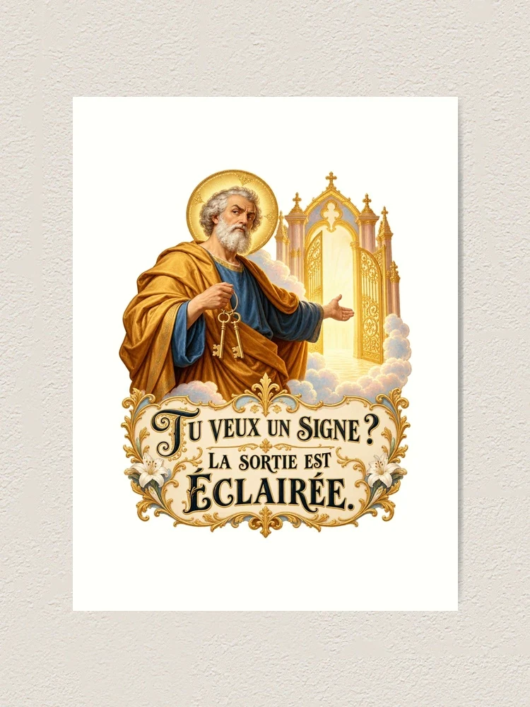 Tu veux un signe ? La sortie est éclairée — Impression artistique