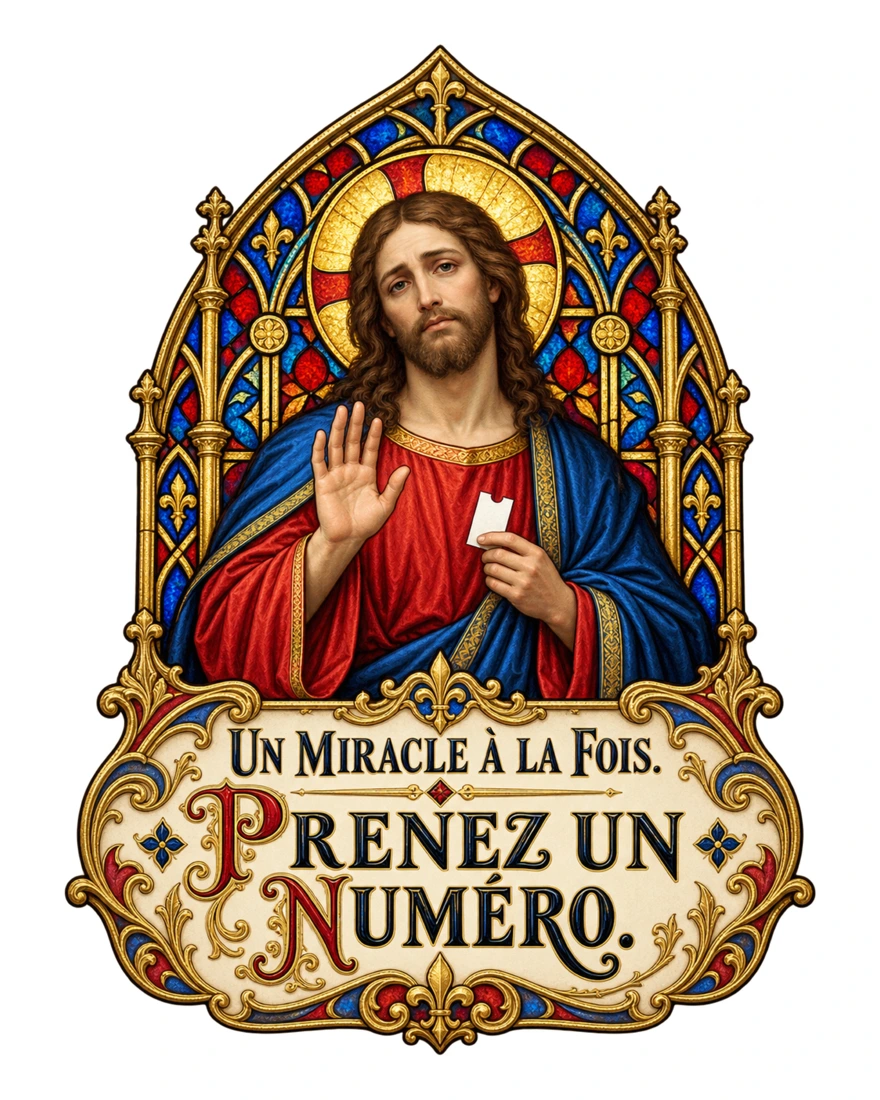 Un miracle à la fois. Prenez un numéro