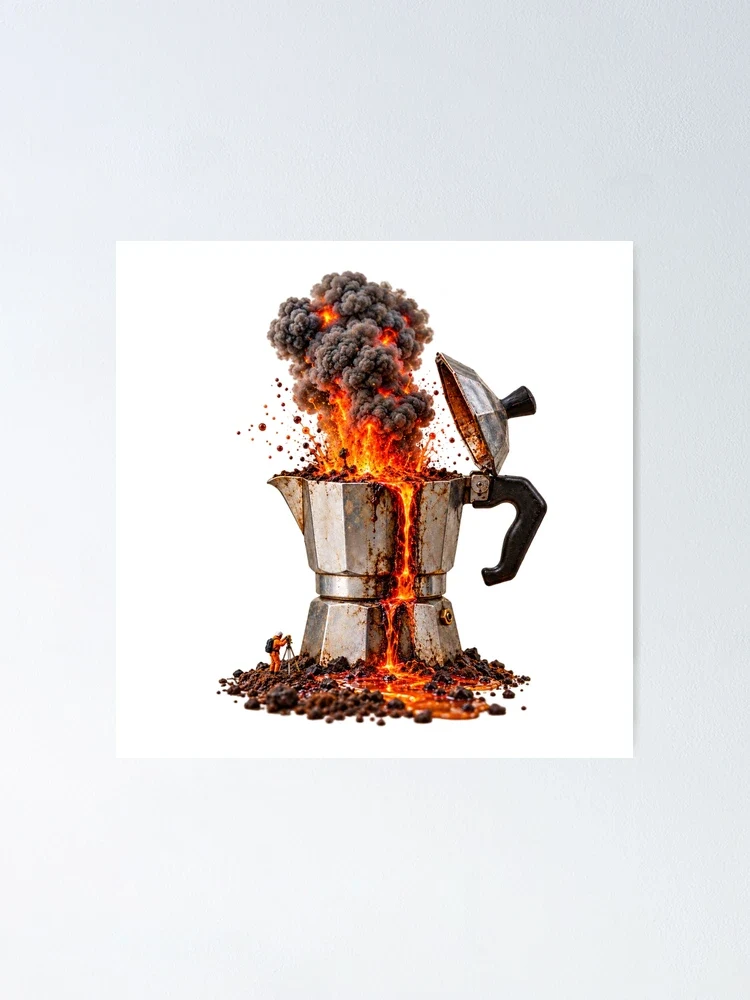 Le réveil volcanique du moka — Poster