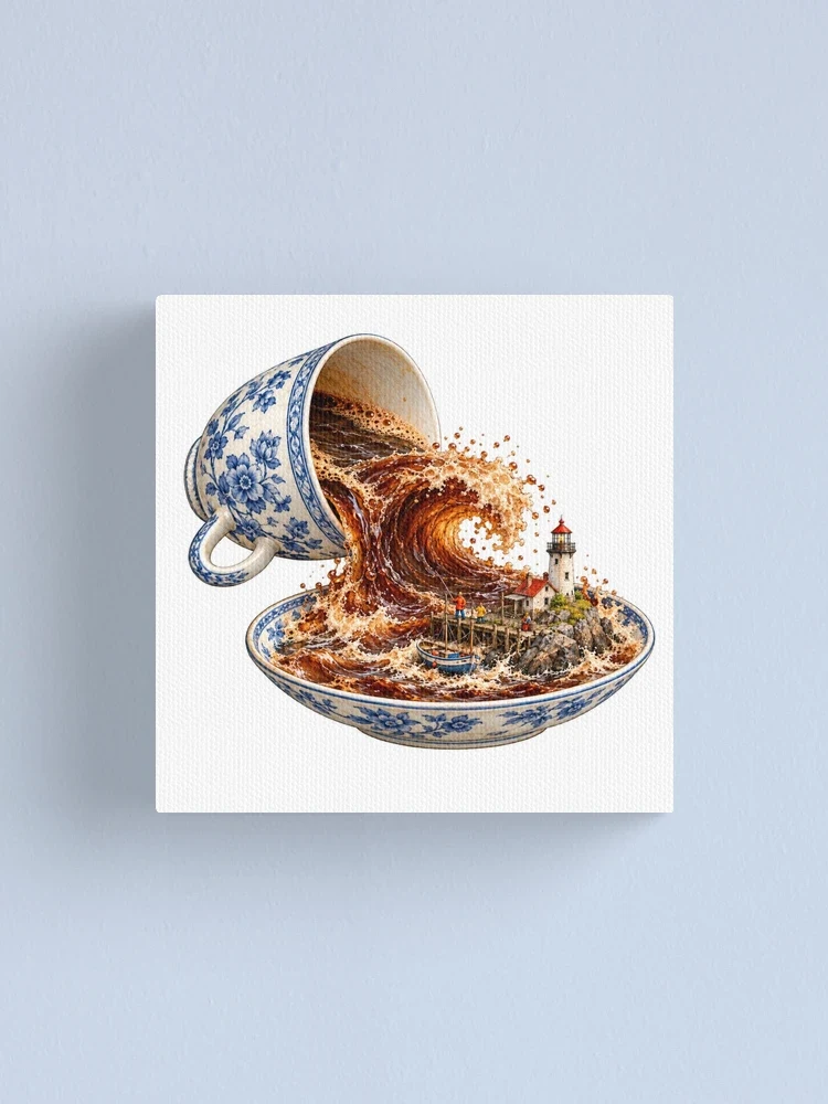 La dernière vague de café — Impression sur toile