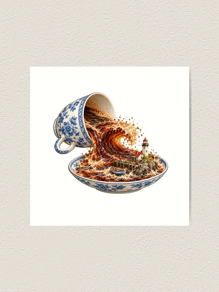La dernière vague de café — Impression artistique