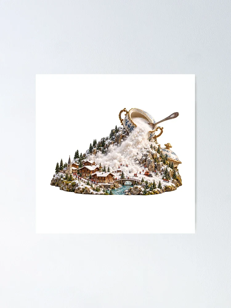 L’avalanche du petit déjeuner miniature — Poster