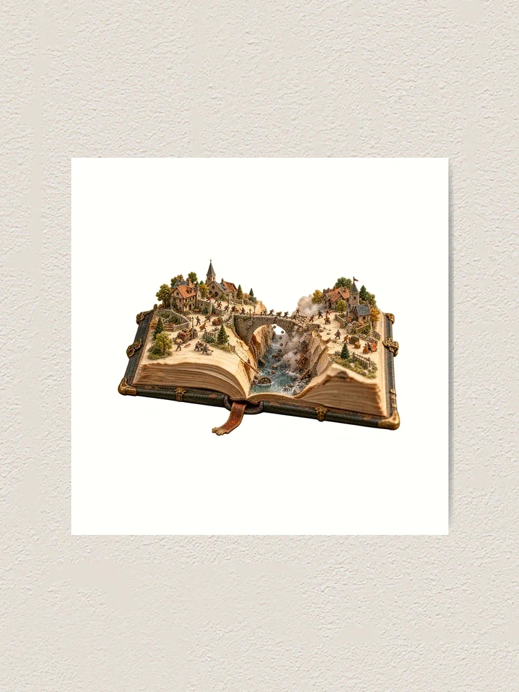 Séisme entre les pages du livre — Impression artistique