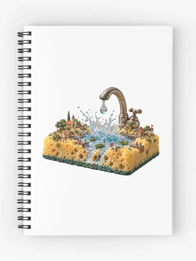 Le déluge sur une éponge — Cahier à spirale