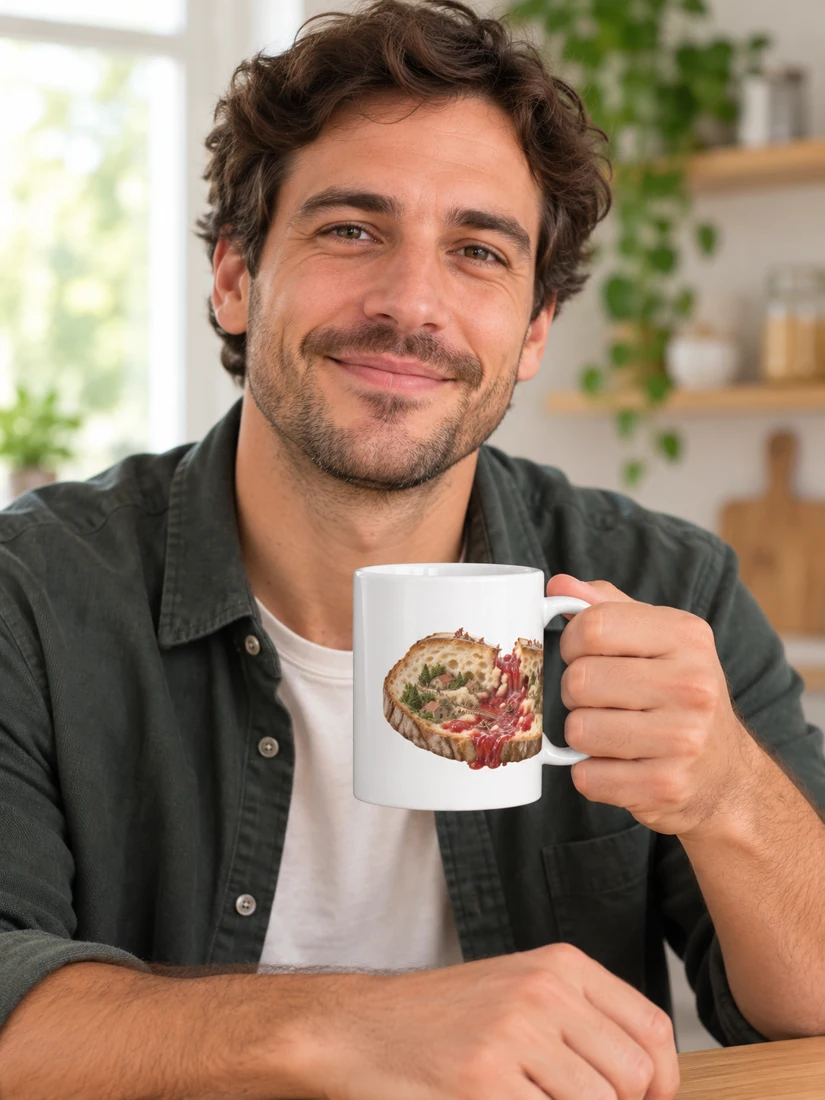 Le barrage de confiture a cédé — Mug classique présenté par une personne fictive