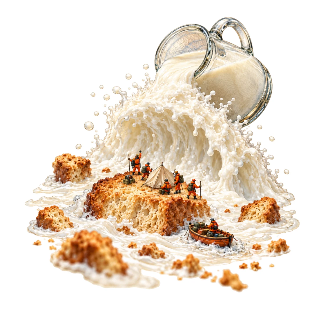 La mer de lait monte