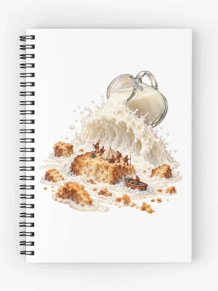 La mer de lait monte — Cahier à spirale