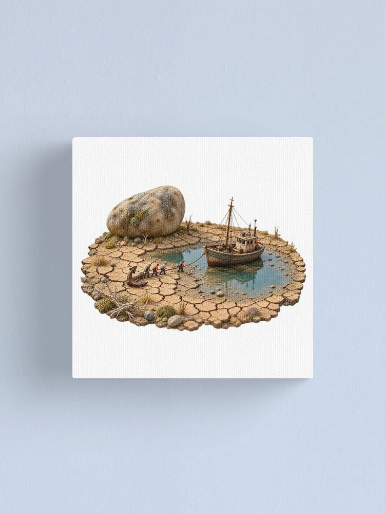 La grande sécheresse en miniature — Impression sur toile