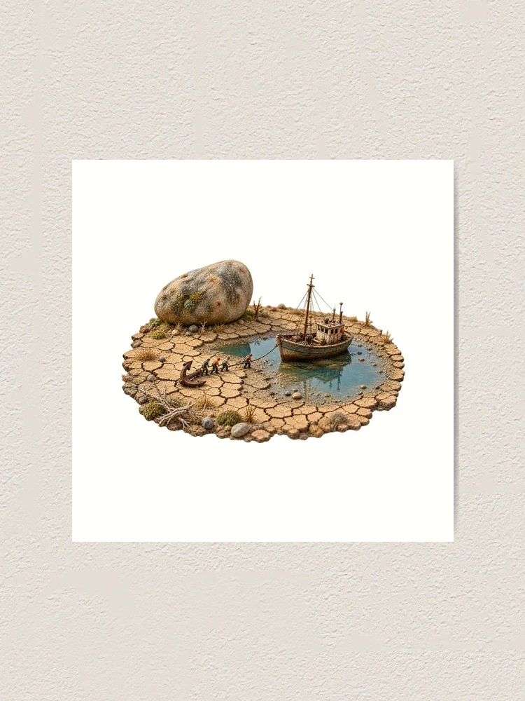 La grande sécheresse en miniature — Impression artistique