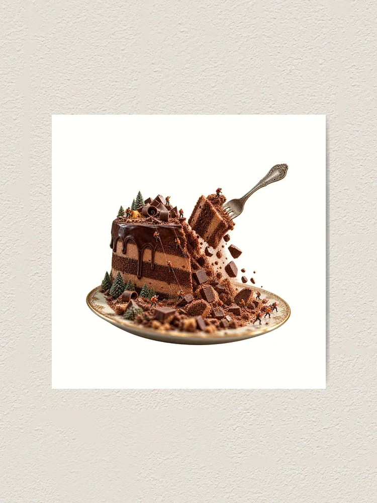 La montagne de chocolat s’effondre — Impression artistique